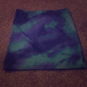 A blue tie dye skirt